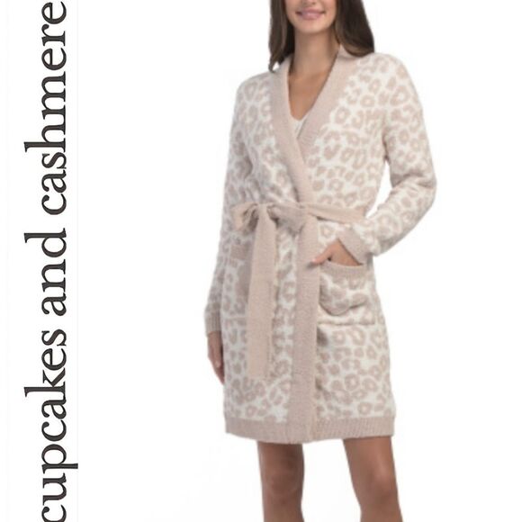 Cupcakes & Cashmere Leopard Print Long L/S Robe - Picture 1 of 6